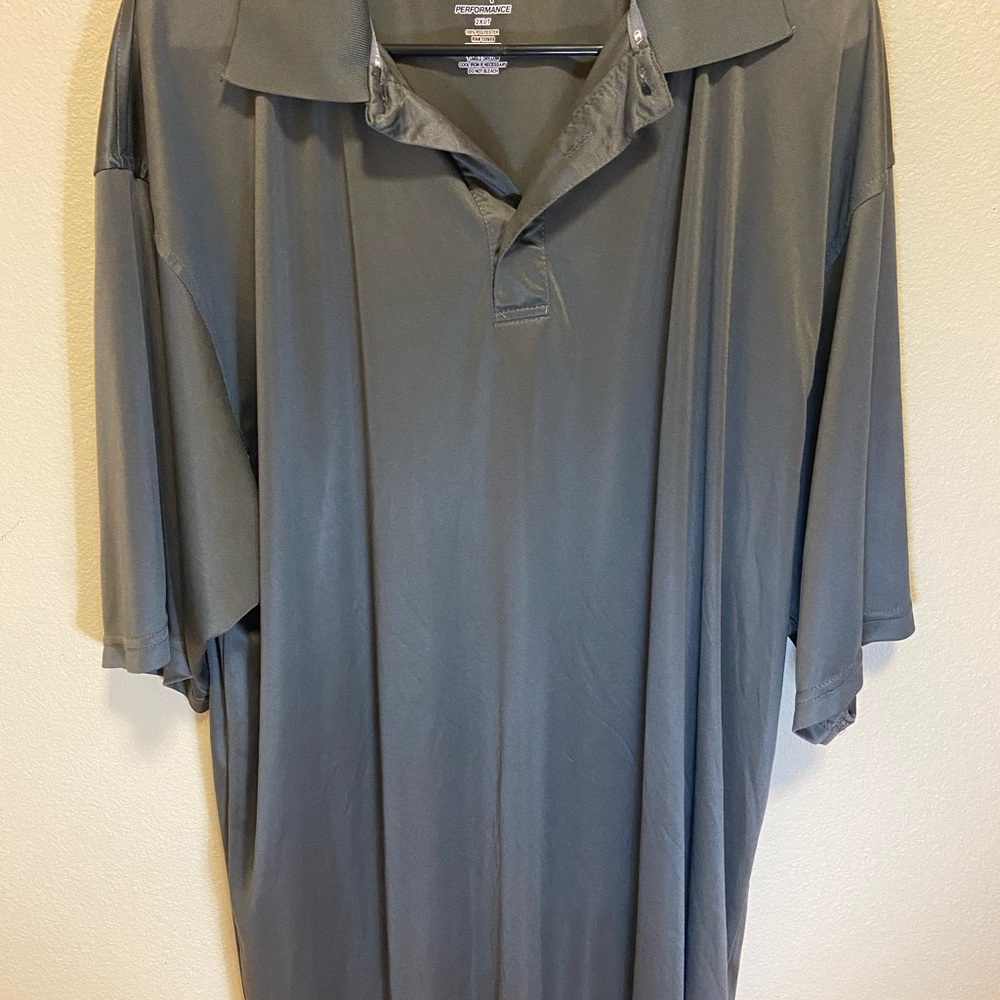 Champion Mens Performance Gray PowerTrain Vapor Sport Polo Size 2XLT